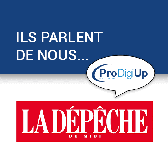 Logo de La DÉPÊCHE DU MIDI, publication concernant ProDigiUp.